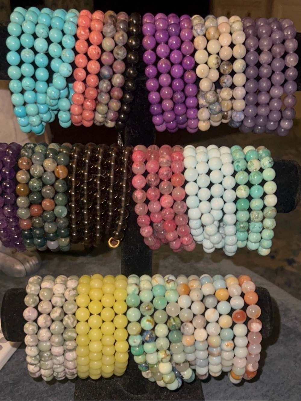 Pink Rhodonite authentic gemstone beaded bracelets - Picture 5 of 5